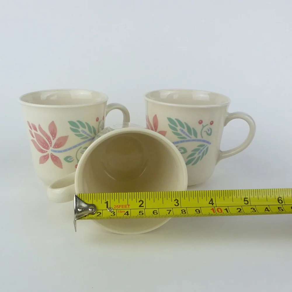 Set of‎ 3 Vintage Corelle Barbados Pattern Cups